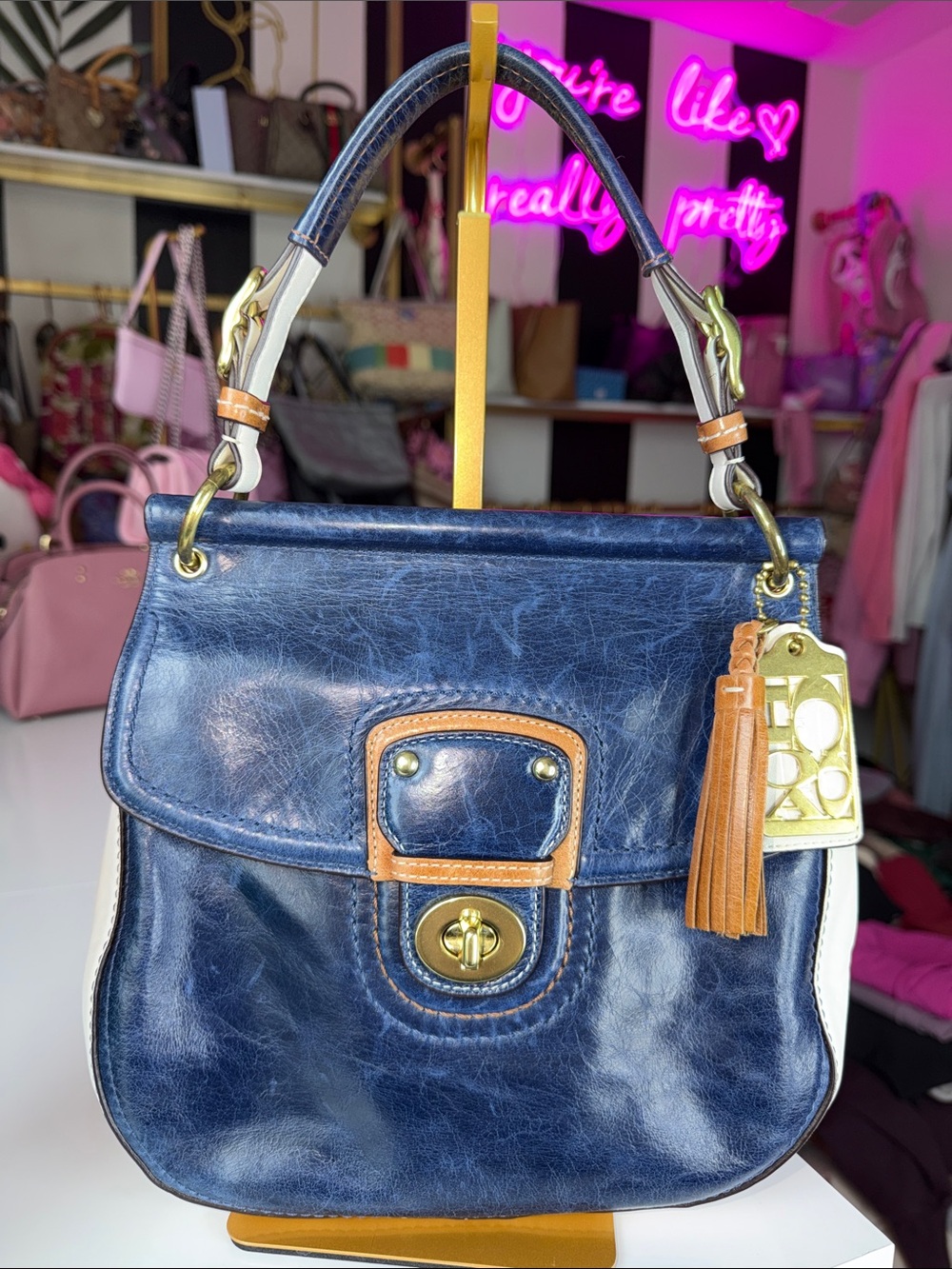 Coach Legacy Willis 70th Anniversary Limited Edition 19031 Navy Colorblock Bag